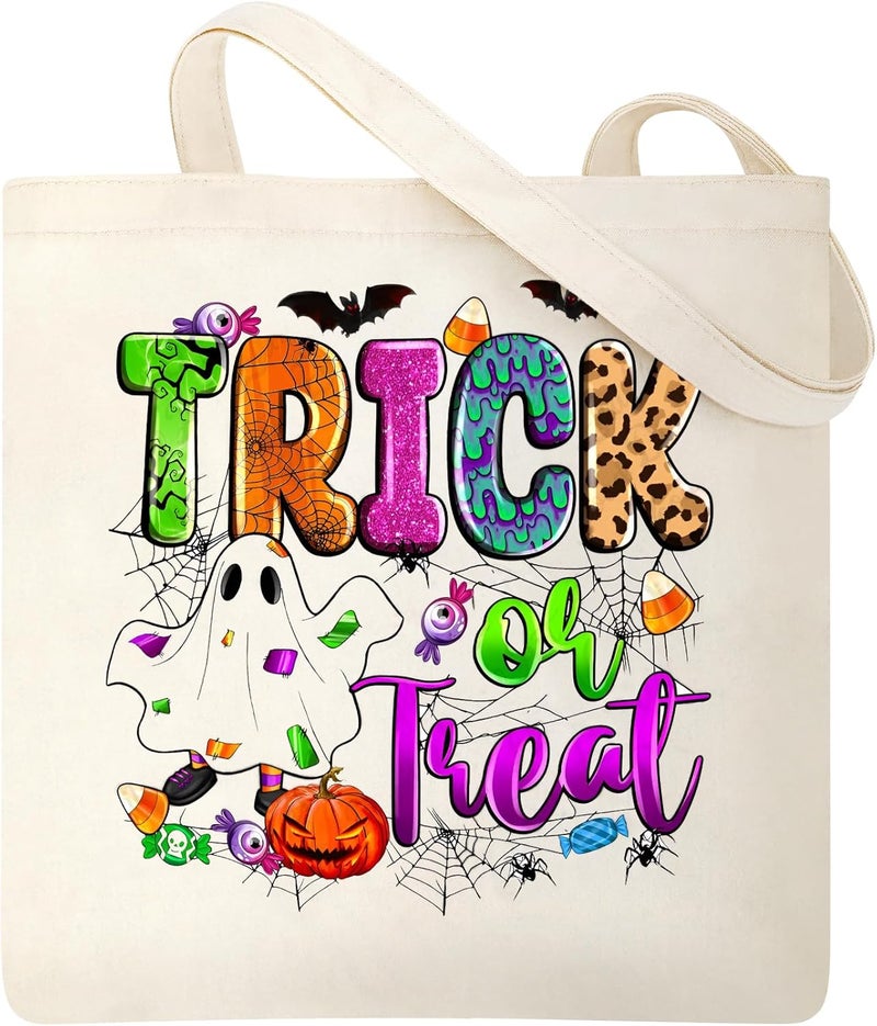BABORI Halloween Candy Bags for Trick or Treating - 13" Reusable Canvas Bags - Image 1